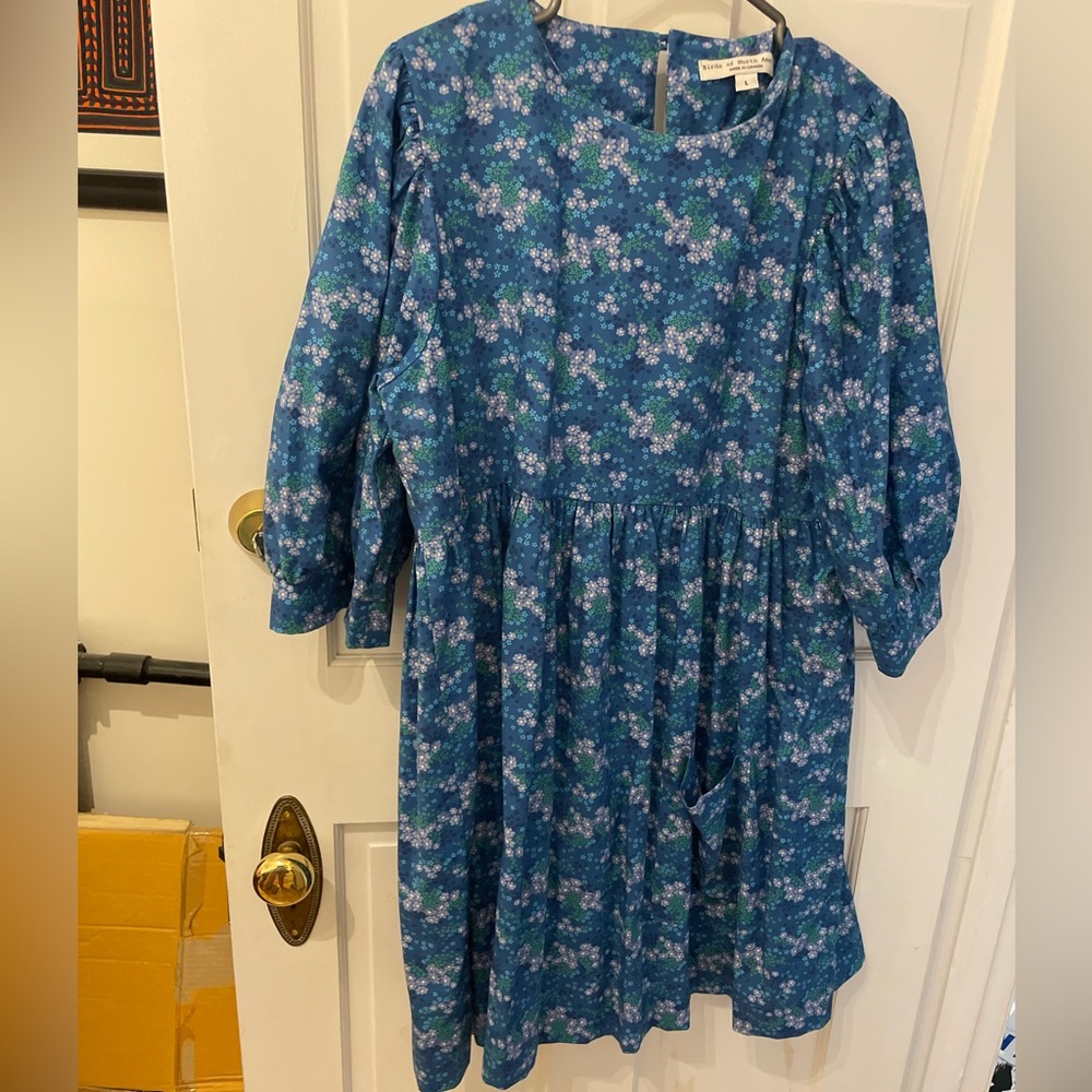 Blue floral dress